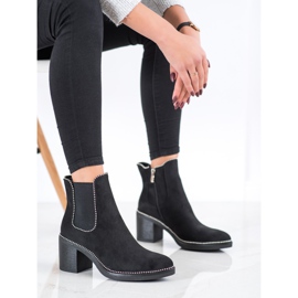 Bella Star Díszített Chelsea csizma fekete 2