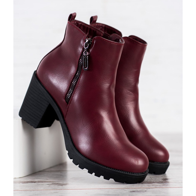 Small Swan Meleg női csizma piros 2