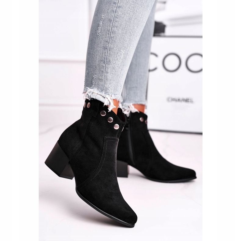 Női csizma magas sarkú Sergio Leone fekete BT617 2