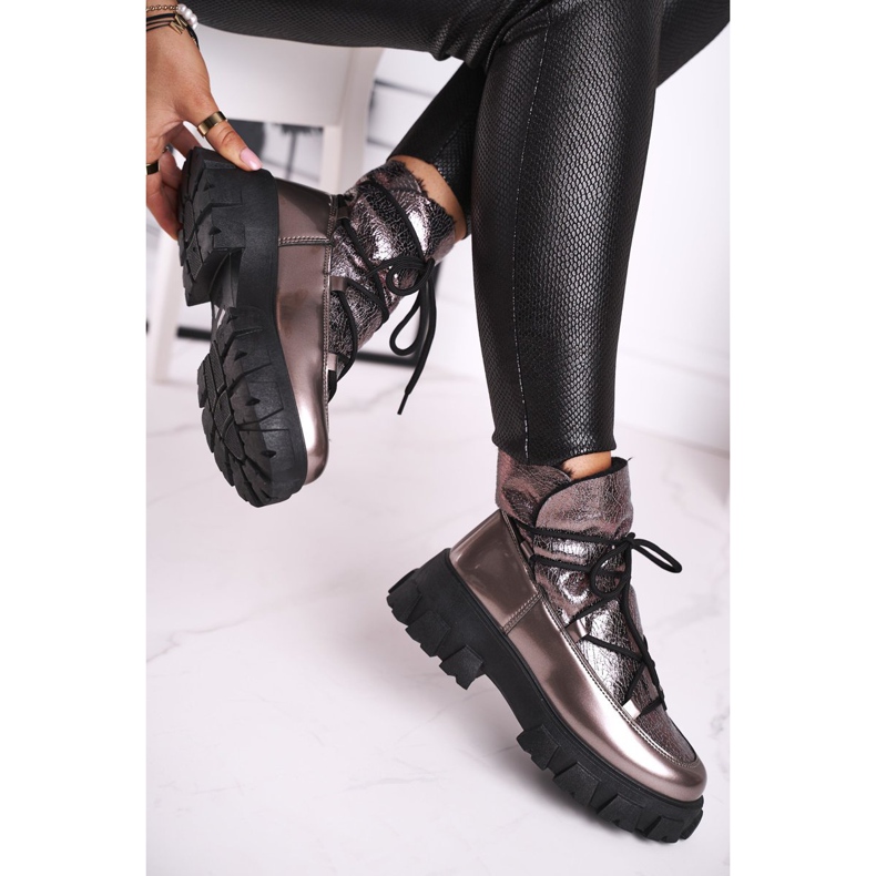 FRGIV Rochelle Silver női csizma bézs ezüst 2