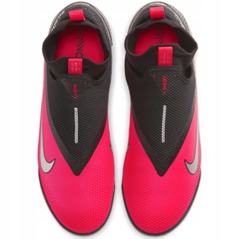 Nike React Phantom Vsn 2 Pro Df Tf CD4174 606 futballcipő piros fekete piros 1
