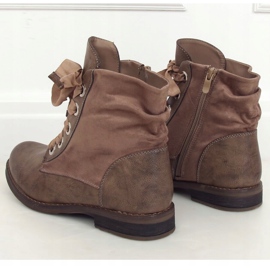 Fűzős csizma, bézs 3103 Khaki 1