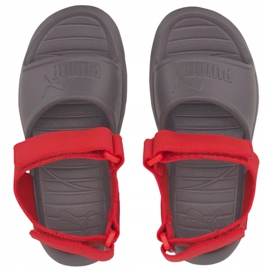 Gyermek szandál Puma Divecat v2 Injex Ps szürke-piros 369546 05 1