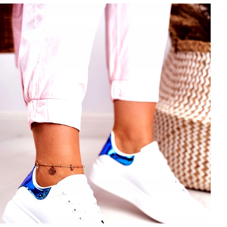 Női sportcipő Lu Boo White Metallic Matilda fehér kék 2