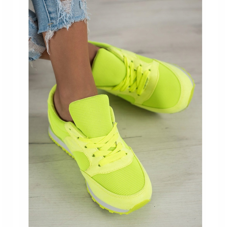 Ideal Shoes Neon sportcipő sárga 1