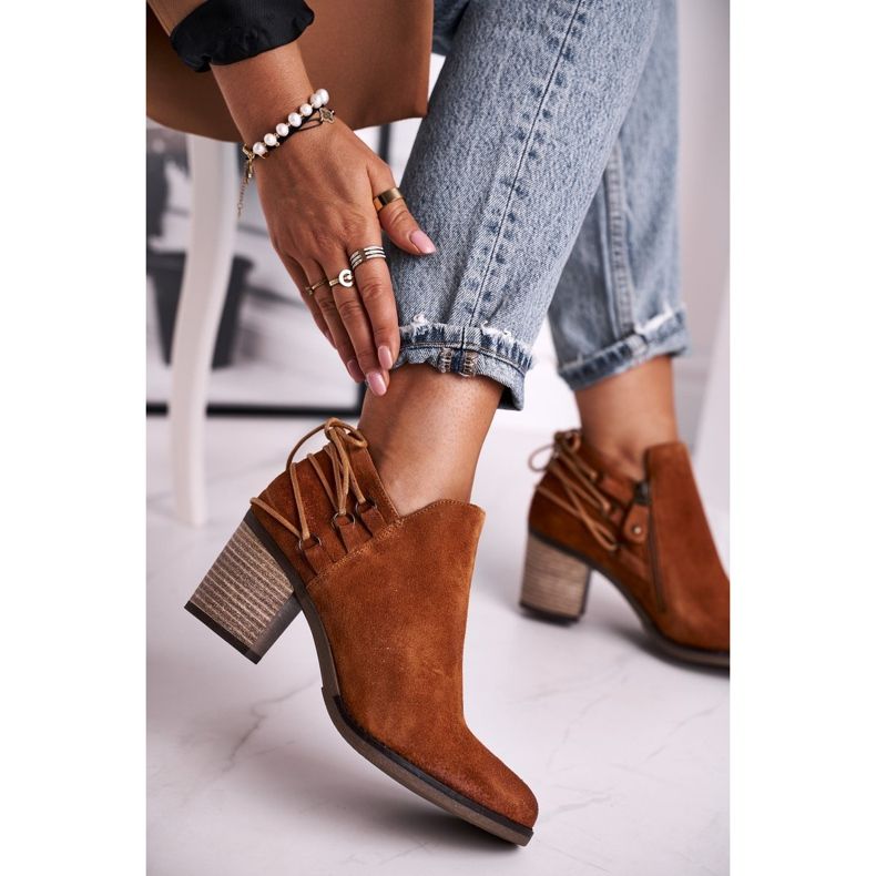 Női csizma sarkán Maciejka tavaszi bőr piros 04812-29 barna 2 Női csizma sarkán Maciejka tavaszi bőr piros 04812-29 barna 2