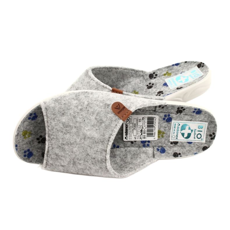 Filc papucs Adanex 25494 szürke 4 Filc papucs Adanex 25494 szürke 4