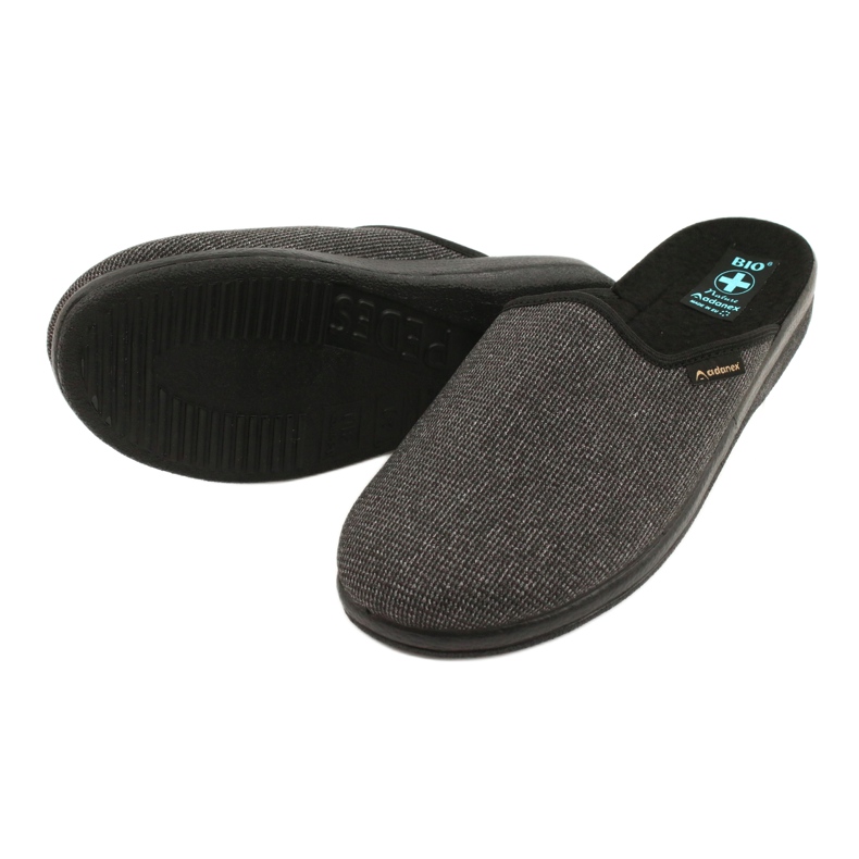 Férfi papucs Adanex 24142 fekete szürke 3