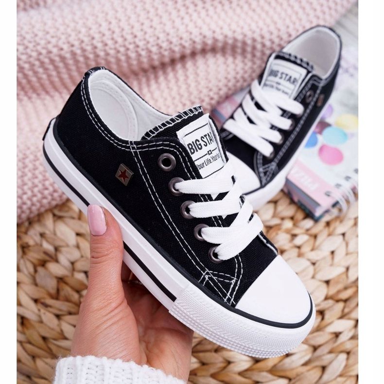 Gyermekcipők Cipők Big Star Black FF374206 fehér fekete 3