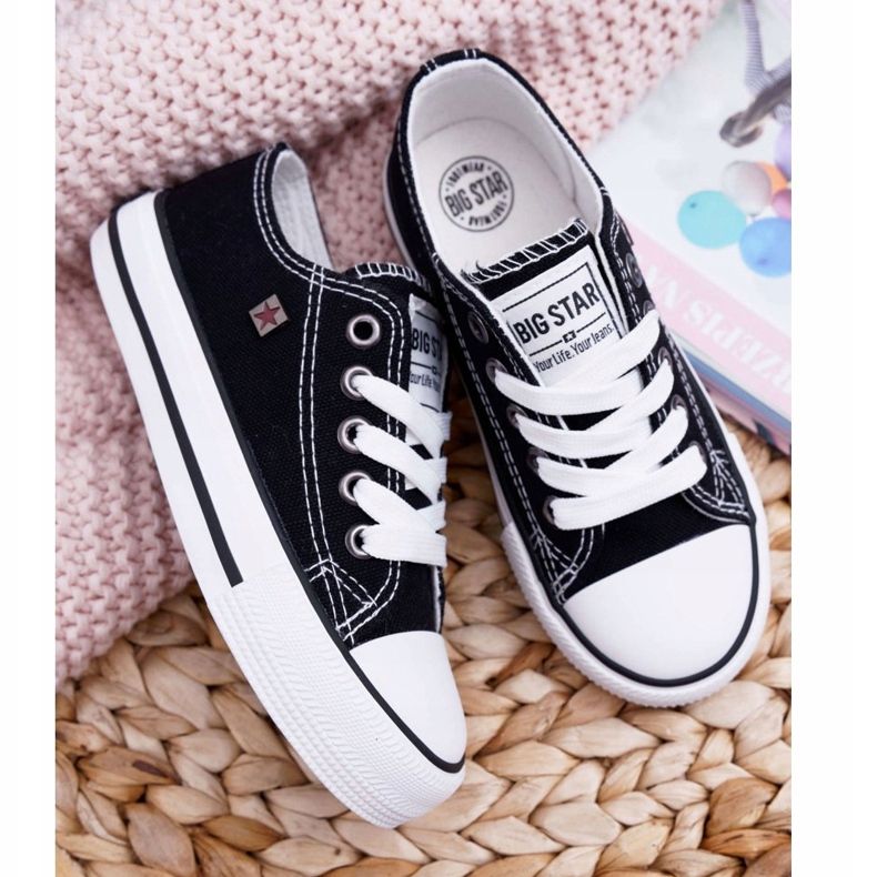 Gyermekcipők Cipők Big Star Black FF374206 fehér fekete 2