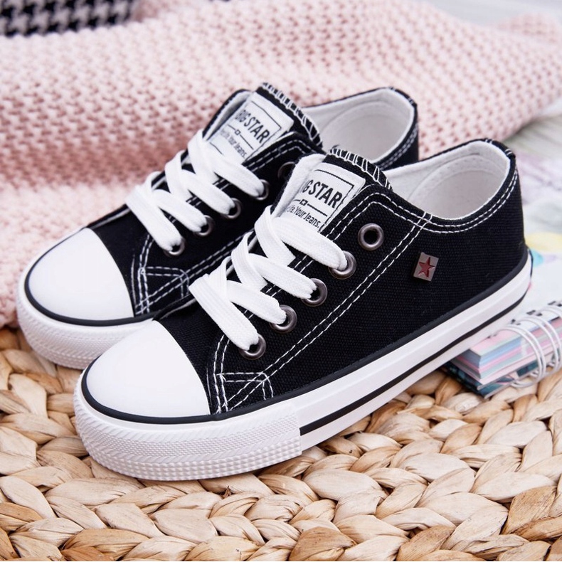 Gyermekcipők Cipők Big Star Black FF374206 fehér fekete 1