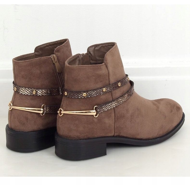 Sötét bézs csizma nőknek RQ332 Khaki 1 Sötét bézs csizma nőknek RQ332 Khaki 1