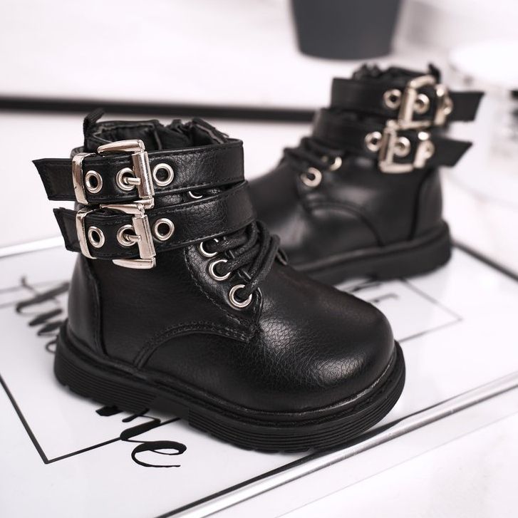 FRROCK Gyerekcsizma szőrmével melegítve Valentina fekete 2