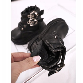 FRROCK Gyerekcsizma szőrmével melegítve Valentina fekete 1