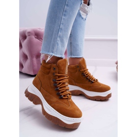 SEA Túracipő Női Trappers Camel Greem barna 1