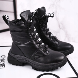 Apawwa Gyermek szőrmével szigetelt hócsizma Fekete Grantes 2