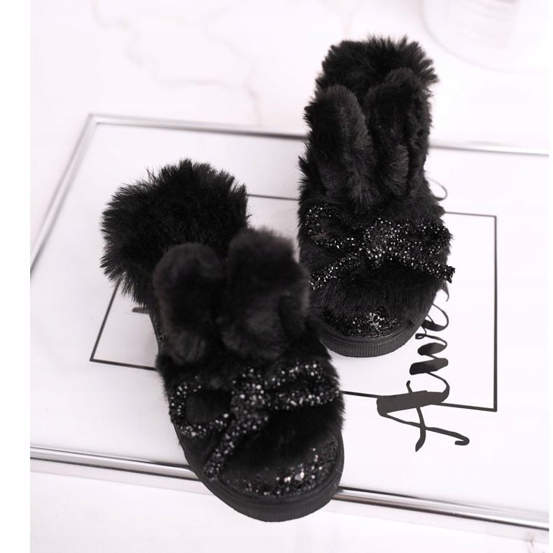 FRROCK Gyermek fekete Mumi meleg cipők 2