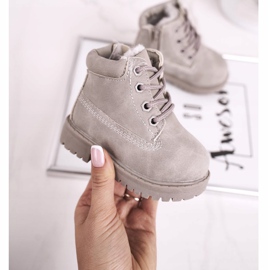 FRROCK Gyermek meleg Trapper csizma Grey Dexter szürke 2