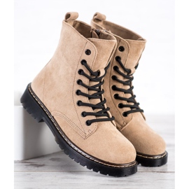 Small Swan Suede Trappers bézs barna 2
