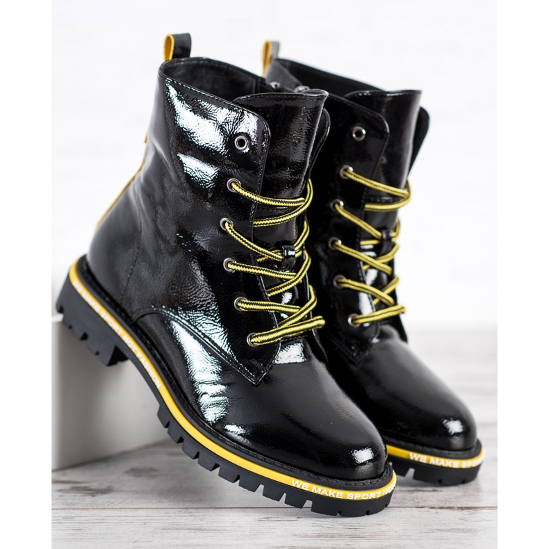 Goodin Lakkozott csapdázók fekete sárga 2 Goodin Lakkozott csapdázók fekete sárga 2