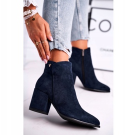 Vinceza Női csizma Meleg Eco Suede Navy Blue So Good sötétkék 1