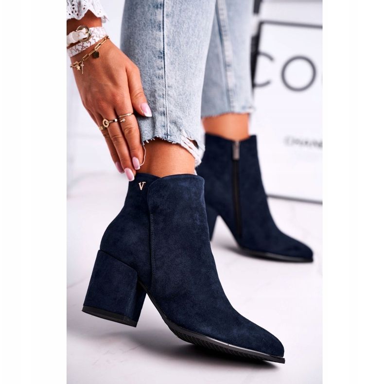 Vinceza Női csizma Meleg Eco Suede Navy Blue So Good sötétkék 1