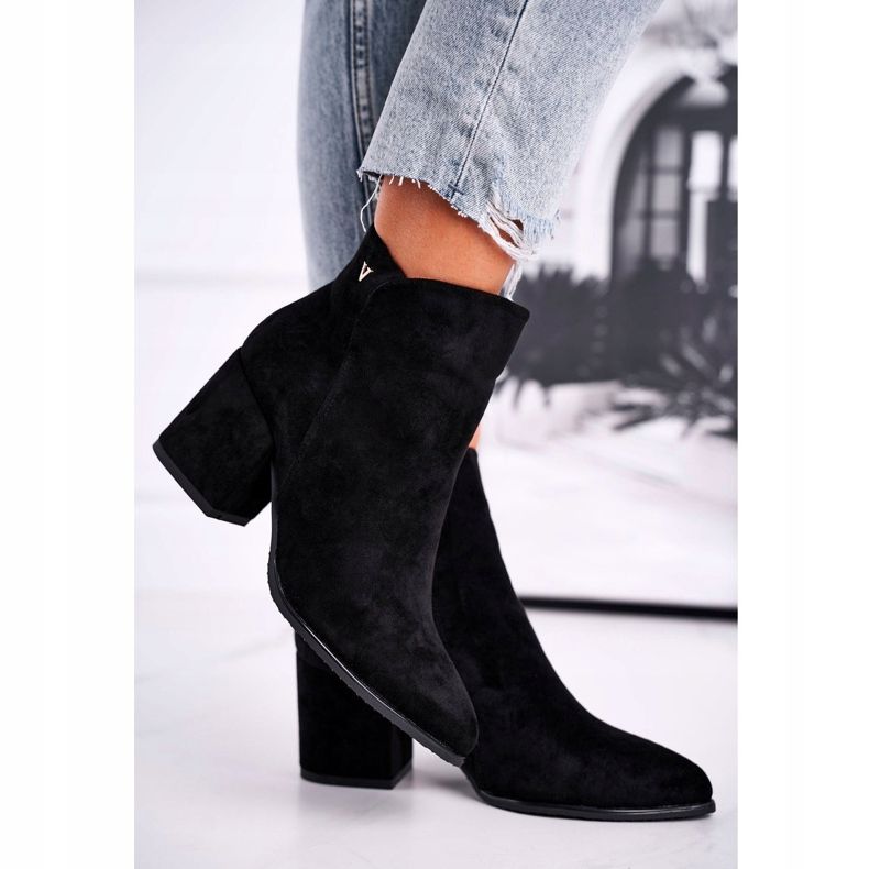 Vinceza Női csizma Meleg Eco Suede Black So Good fekete 2