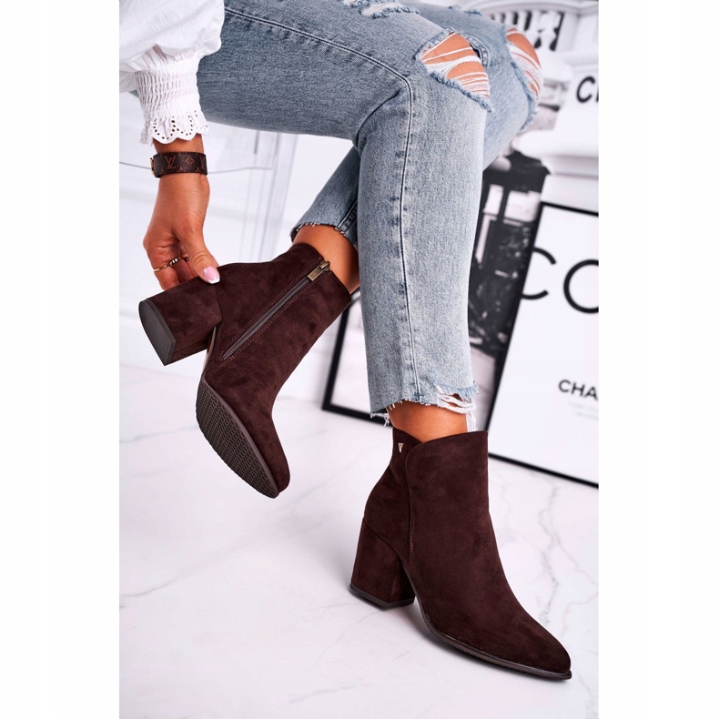 Vinceza Női csizma Meleg Eco Suede Barna Olyan jó 2