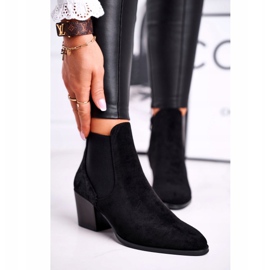 Női csizma magas sarkú Sergio Leone Suede Black BT613 fekete 1