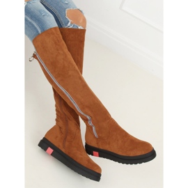 Lapos teves csizma NS136P Camel barna 2