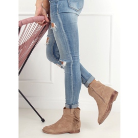 Boho stílusú csizma, bézs 688-A99 Khaki 2
