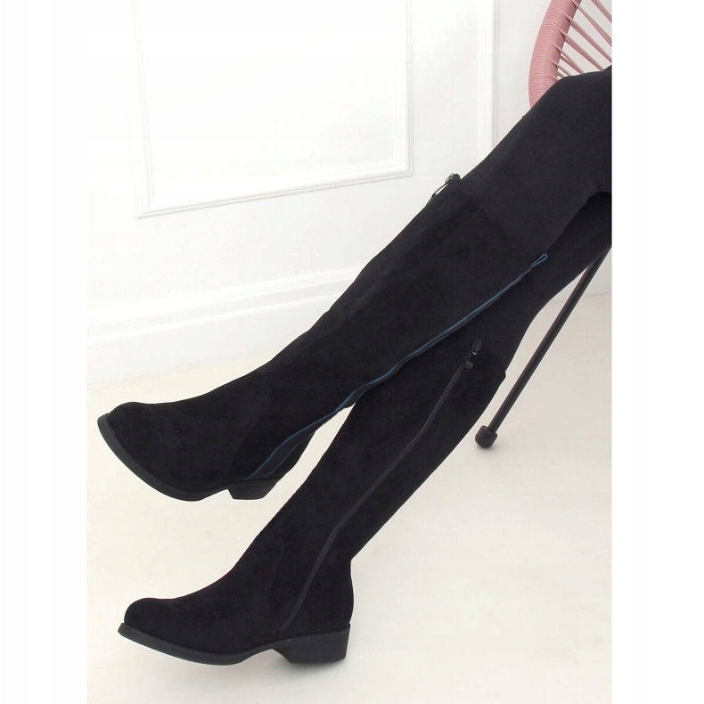 Fekete női lovaglócsizma 7962-PG Black 1