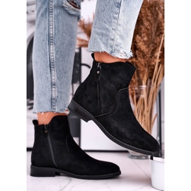 Női cowboycsizma Lapos sarkú fekete Plemmi 2