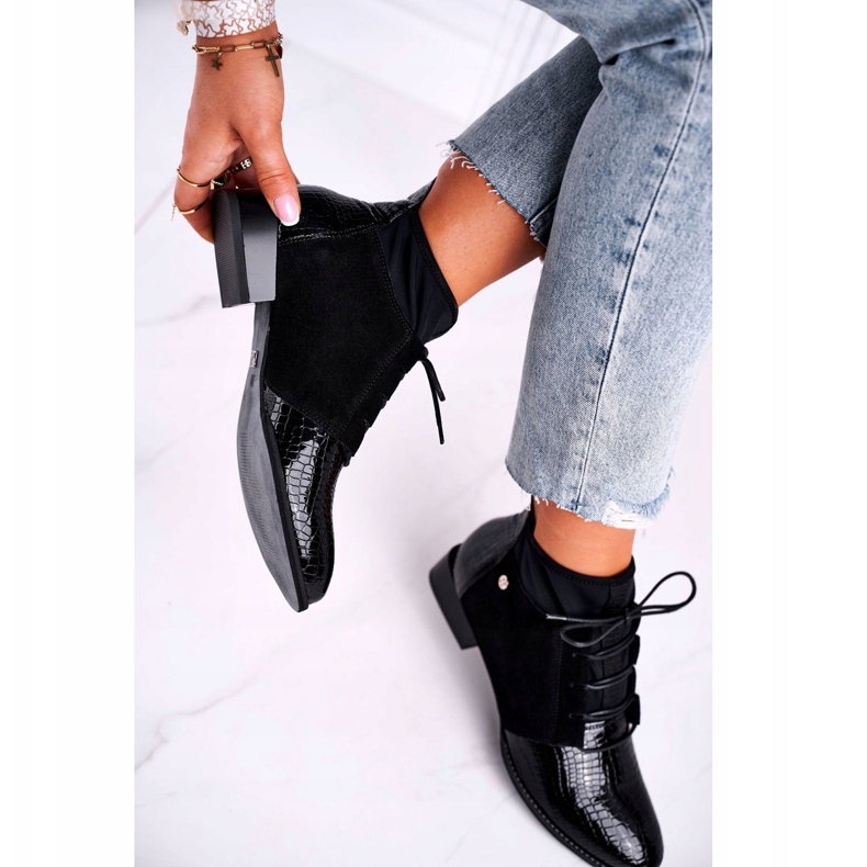 Női Csizma Bőr Maciejka Fekete 04744-20 2