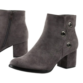 Szürke csizma az öko-velúr oszlopán A8163-3 / A 1