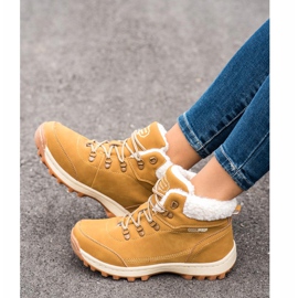 Ax Boxing Trekking cipő báránybőrrel sárga 1