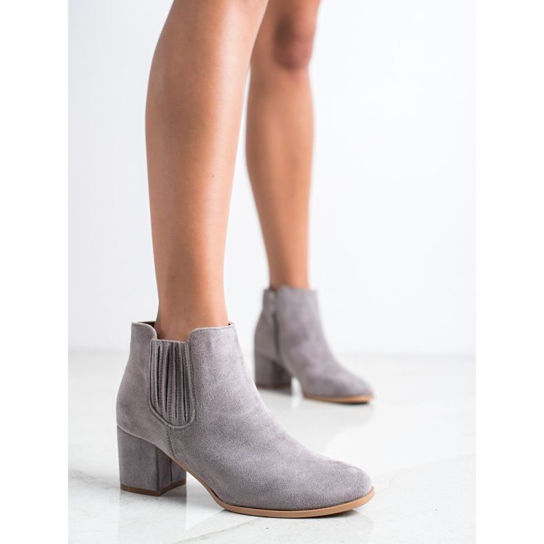 Bella Paris Rövid velúr csizma bézs 1