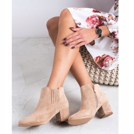 Bella Paris Rövid velúr csizma bézs 1