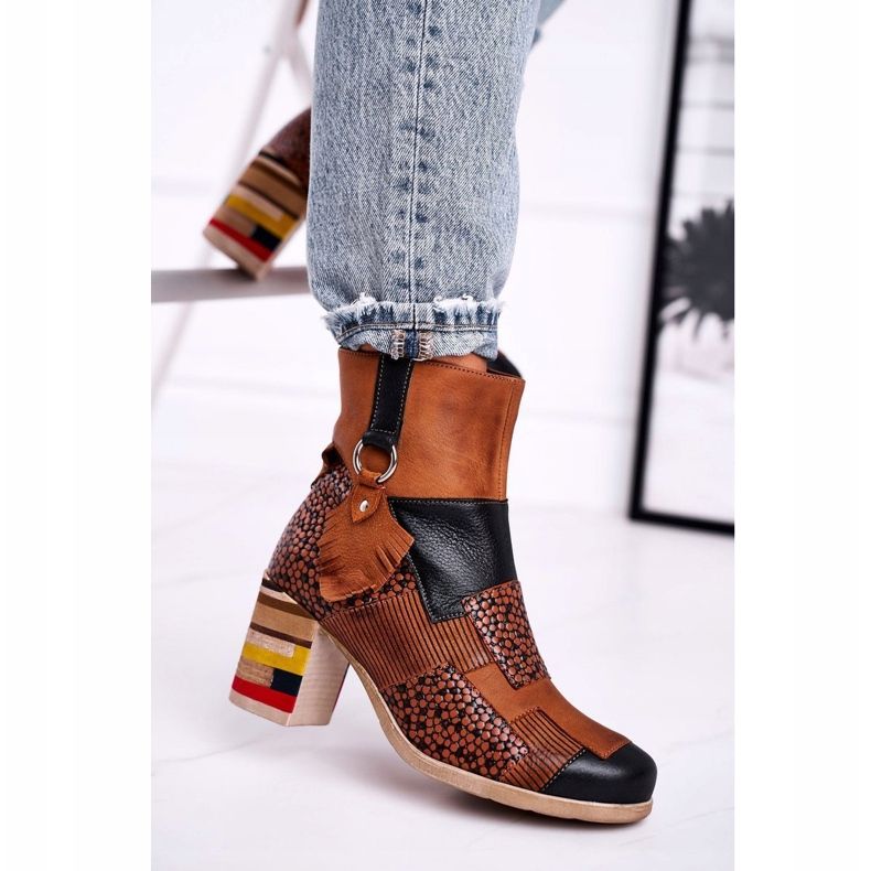 Női bőrcsizma Maciejka Rude 04635-29 barna sokszínű 1