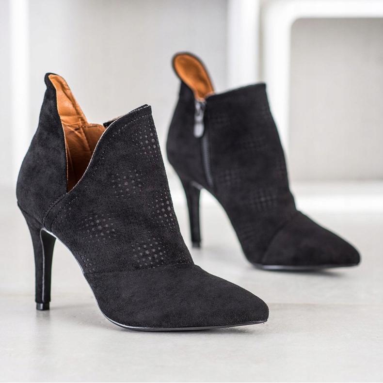 Bella Paris Stílusos cipő magas sarkon fekete 1