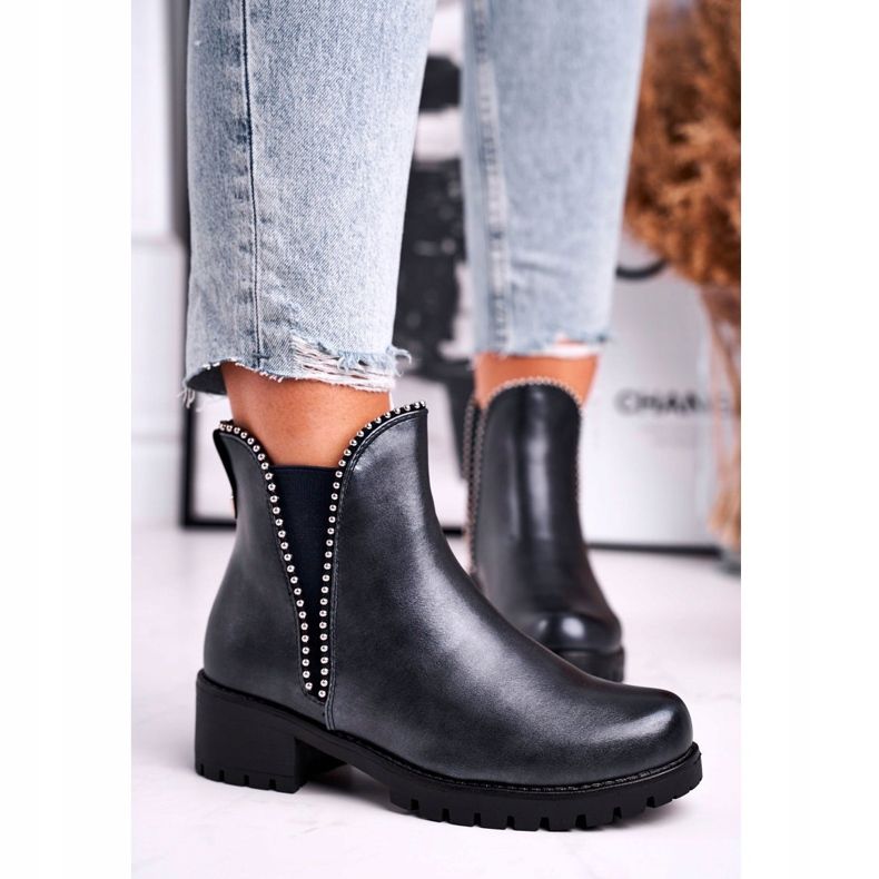 Női csizma Meleg Navy Blue Starry sötétkék 2