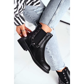 Női fekete csizma Jodhpur csizma Látható 2