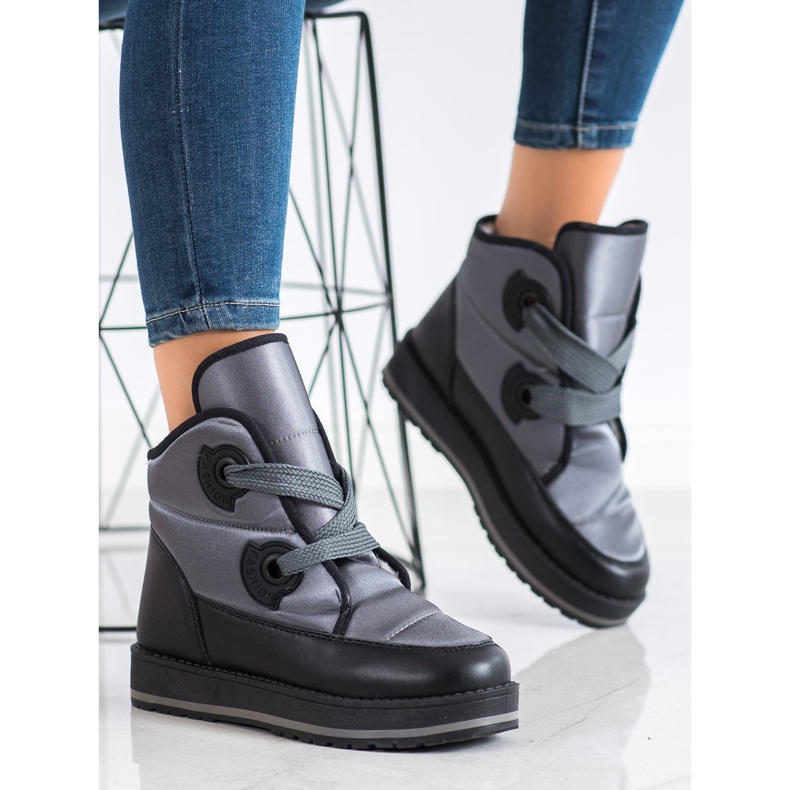 SHELOVET Divatos hócsizma szürke 1 SHELOVET Divatos hócsizma szürke 1