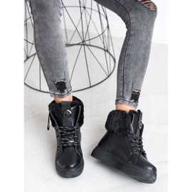 Weide Kötött zsákmány szőrmével fekete 2