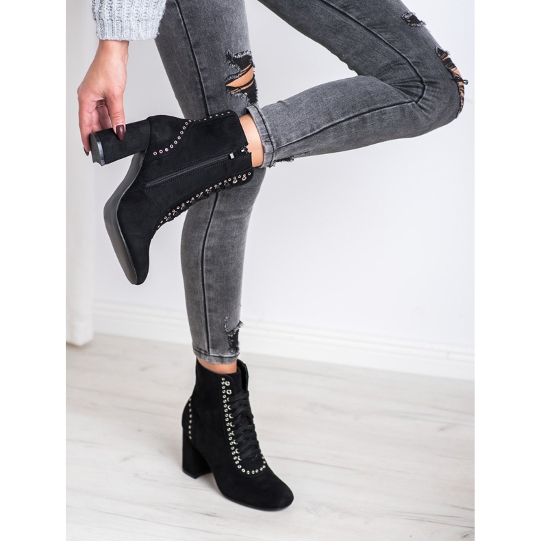 SHELOVET Kötve Csizmák On A Post fekete 1