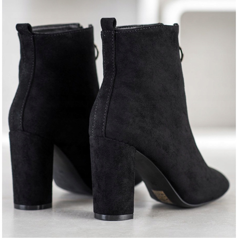 WELLSPRING Csizma dekoratív cipzárral fekete 1