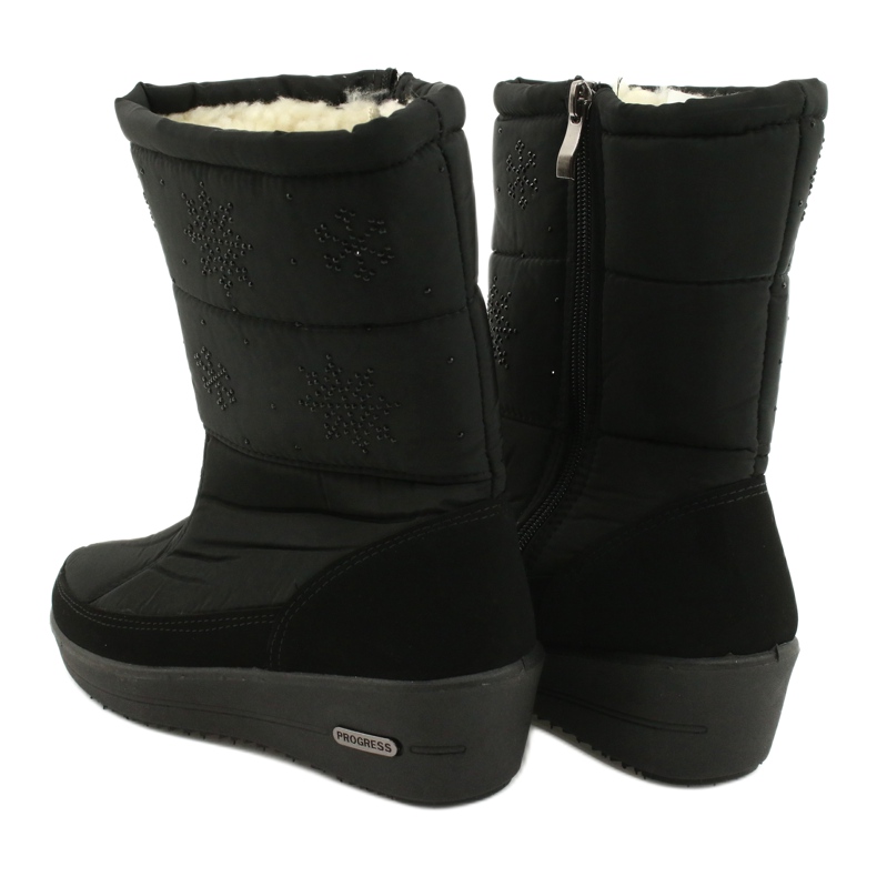 Light Fur Snow Boots Progress 20-01 fekete 4