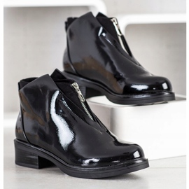 Gogo Szabadalmaztatott csizma cipzárral fekete 2