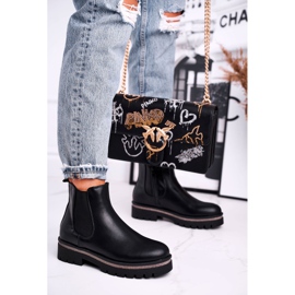 Fekete csizma nőknek Jodhpur csizma, fekete Stiletto 2 Fekete csizma nőknek Jodhpur csizma, fekete Stiletto 2