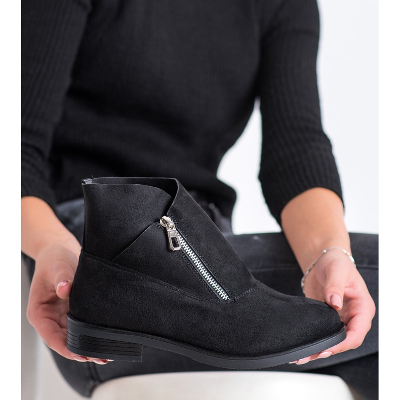 Gogo Divatos csizma cipzárral fekete 2